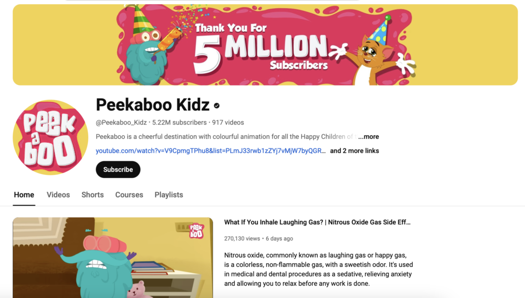 Dr Binocs on Peekaboo Kidz Channel YouTube or YouTubeKids 